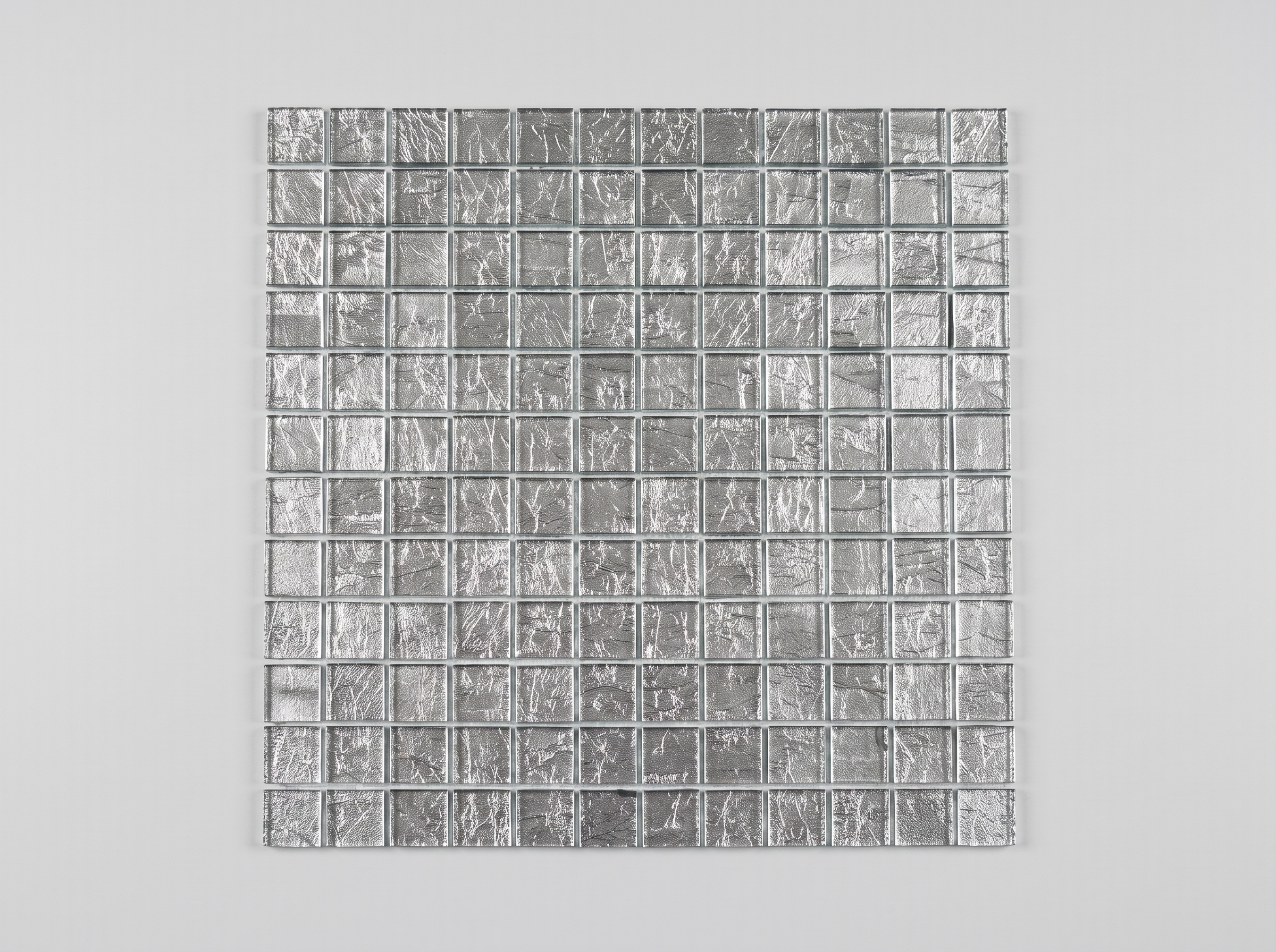 Mosaïque de verre Galaxina argent couverture métallique 1 paquet